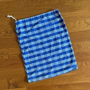 Blue Palaka Drawstring Bag